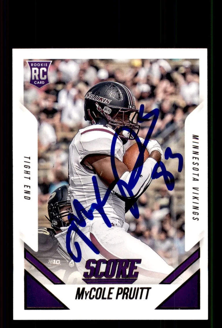 Signed Football Card Auto MyCole Pruitt 2015 Score #427 Minnesota Vikings