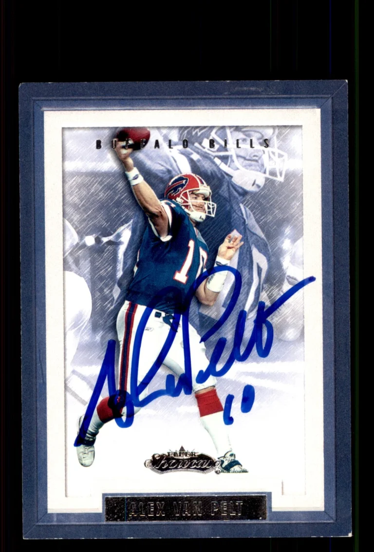 Signed Football Card Auto Alex Van Pelt 2002 Fleer Showcase #99 Buffalo Bills