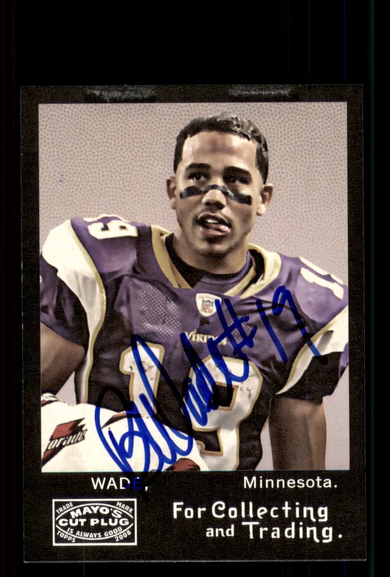 Signed Football Card Auto Bobby Wade 2008 Topps Mayo #5 Minnesota Vikings