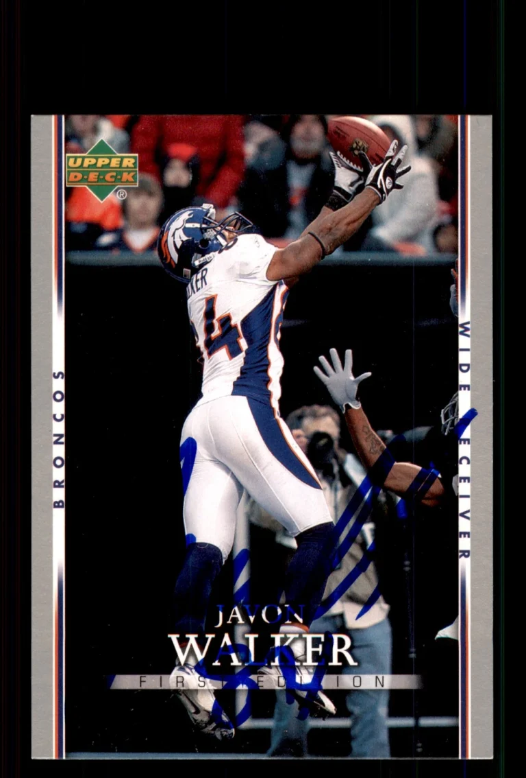 Signed Football Card Auto Javon Walker 2007 Upper Deck First Edition #29