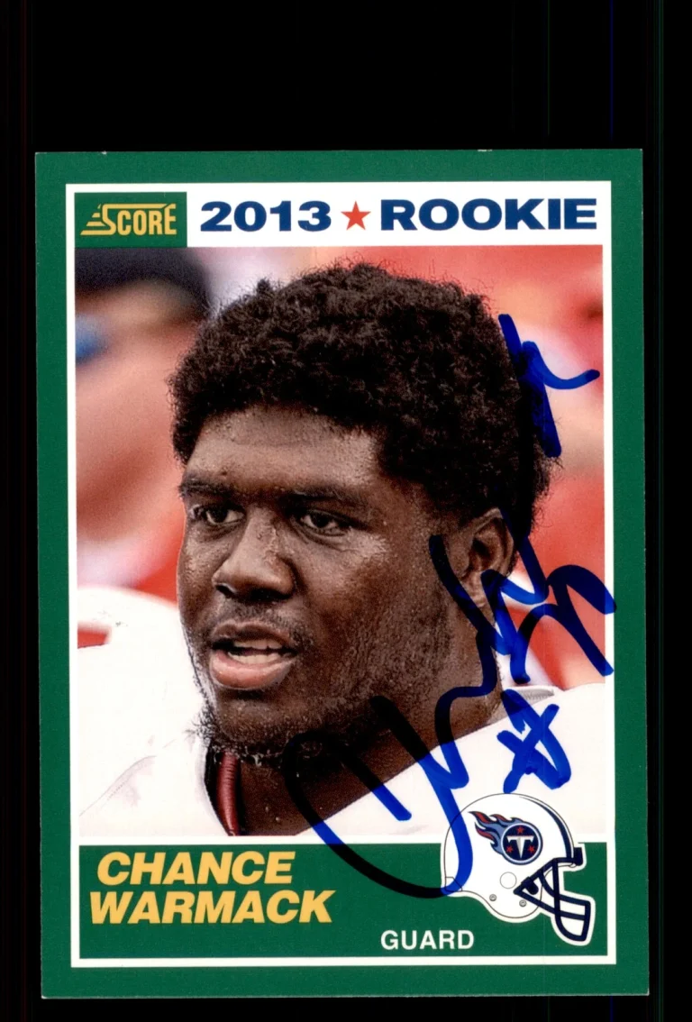 Signed Football Card Auto Chance Warmack 2013 Score #436 Tennessee Titans