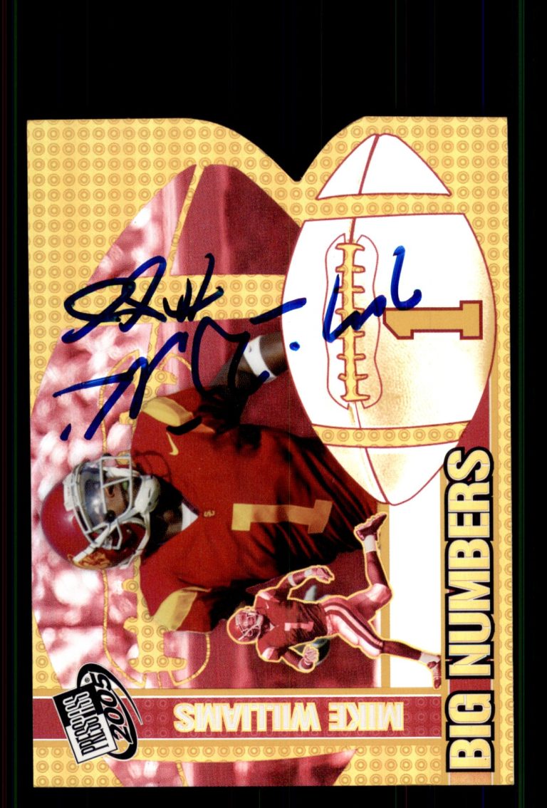 Signed Football Card Auto Mike Williams 2005 Press Pass #BN 23 USC Trojans