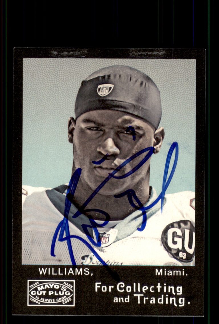 Signed Football Card Auto Ricky Williams 2008 Topps Mayo #242 Miami Dolphins