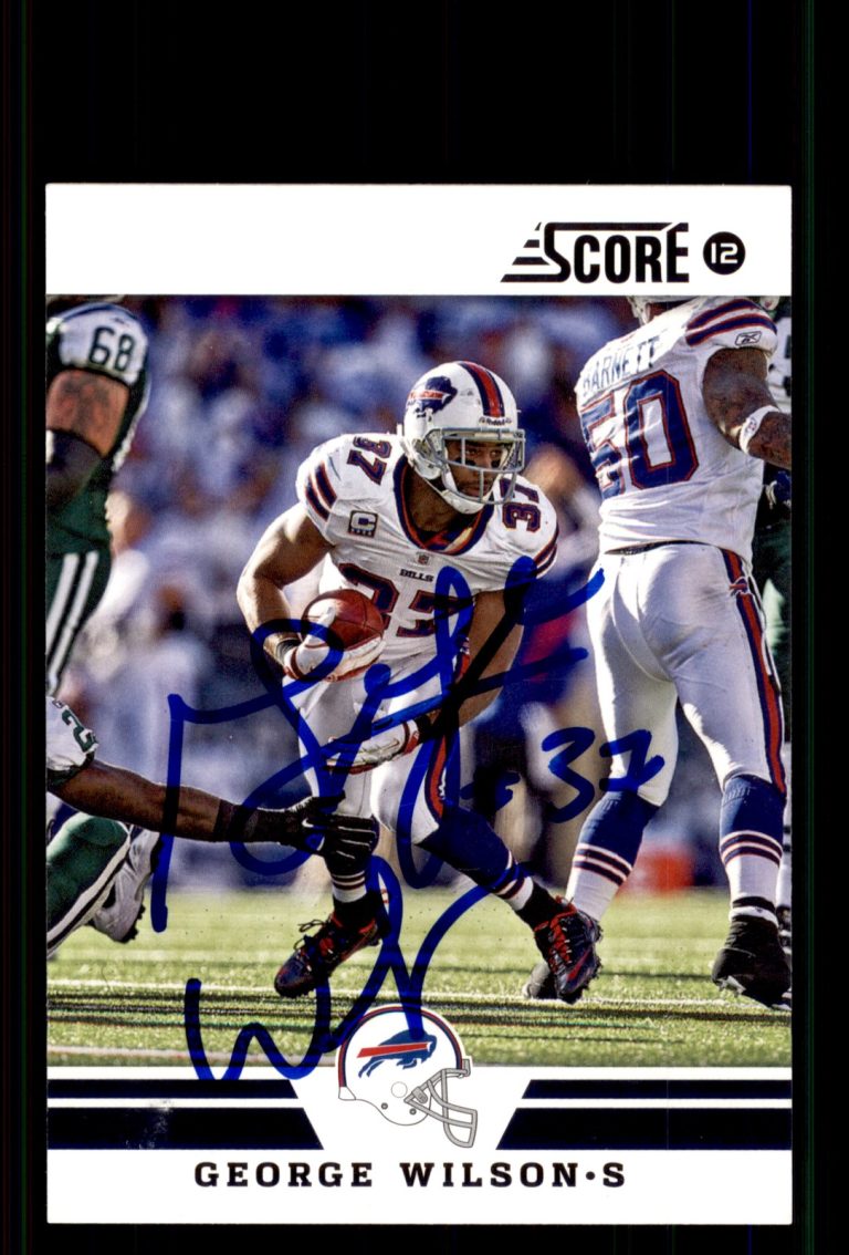 Signed Football Card Auto George Wilson 2012 Score #267 Buffalo Bills