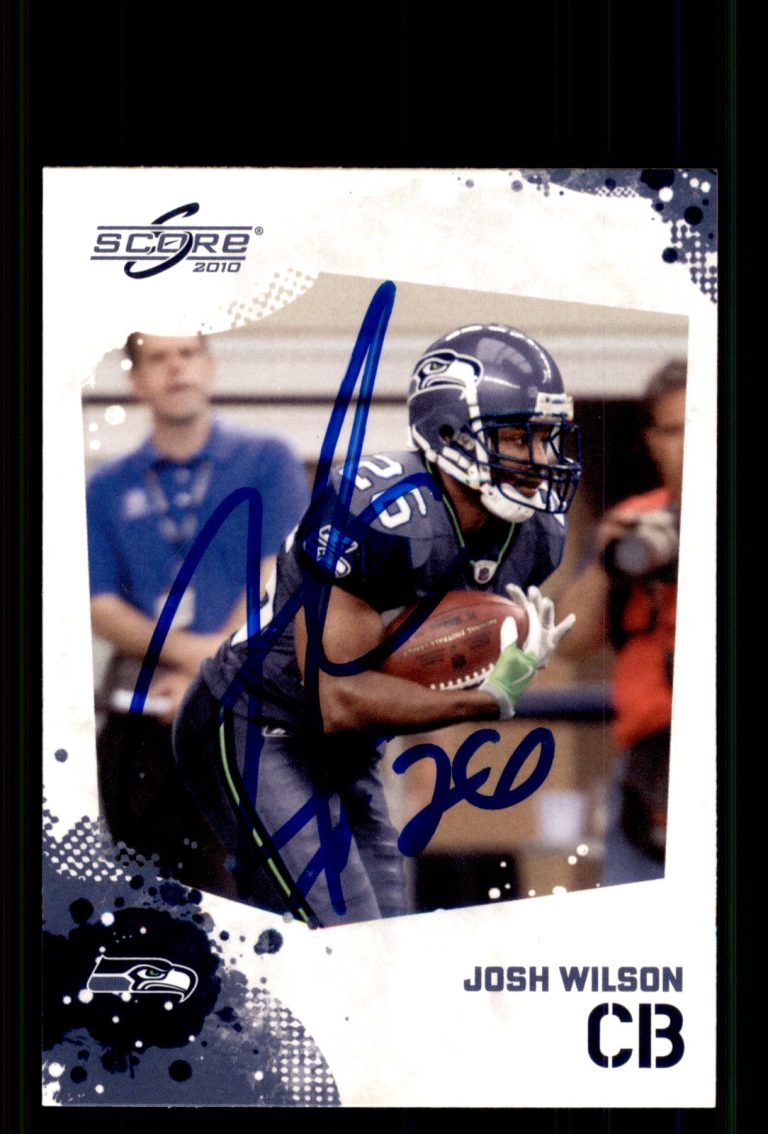 Signed Football Card Auto Josh Wilson 2010 Score #258 Seattle Seahawks