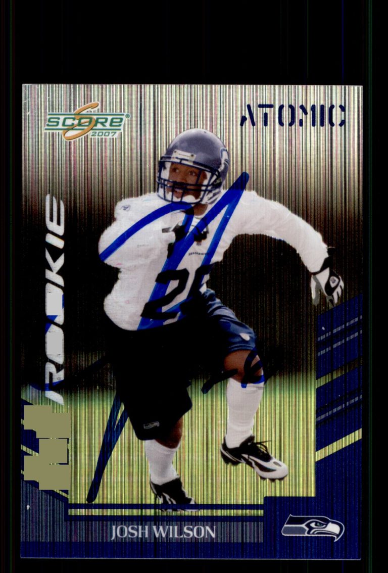 Signed Football Card Auto Josh Wilson 2007 Score #291 Seattle Seahawks