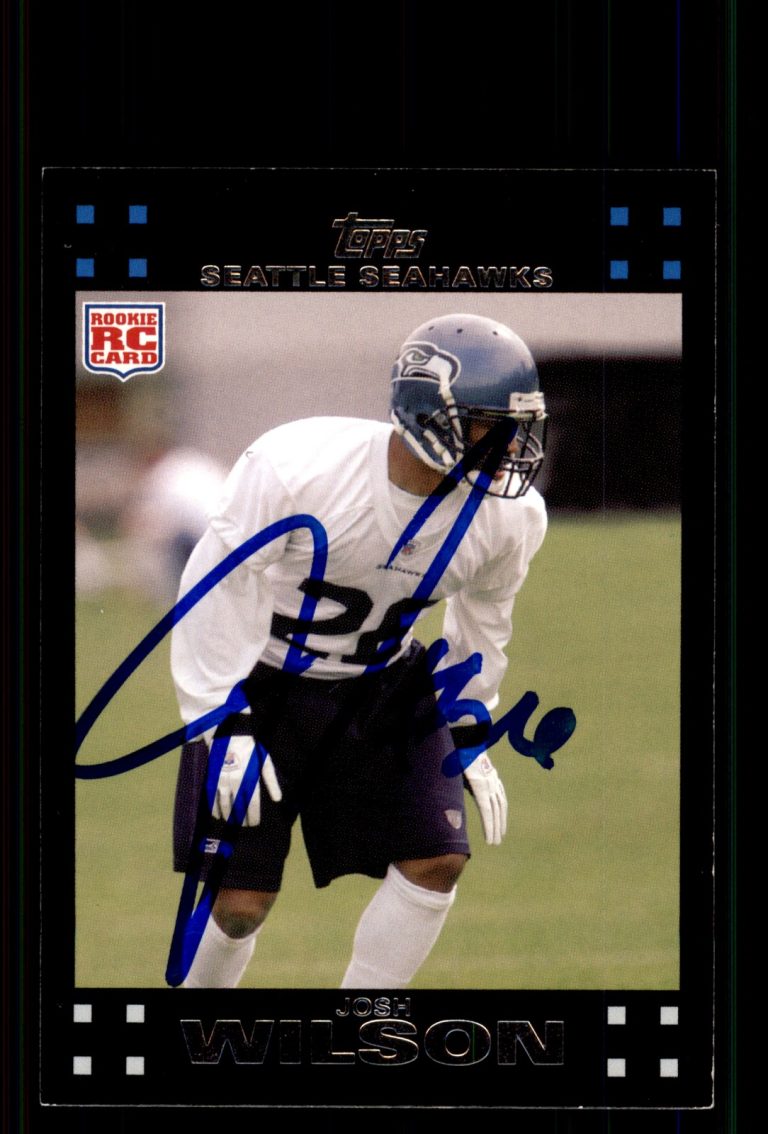Signed Football Card Auto Josh Wilson 2007 Topps #381 Seattle Seahawks