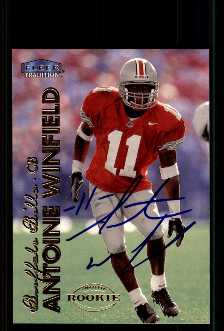 Signed Football Card Auto Antoine Winfield 1999 Fleer Tradition #298 Bills