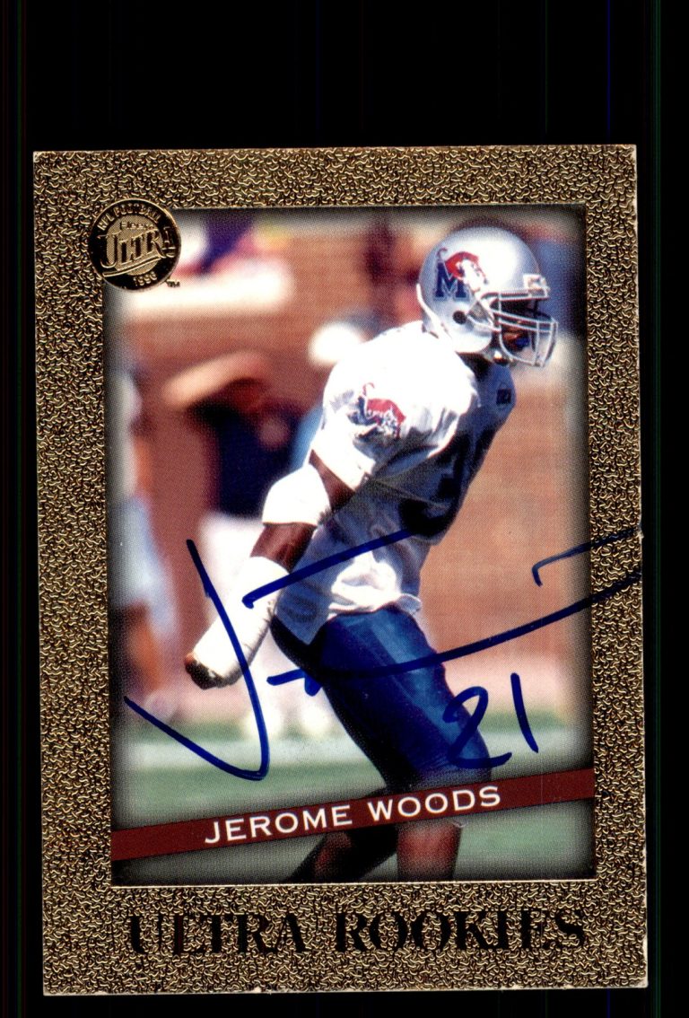 Signed Football Card Auto Jerome Woods 1996 Ultra #30