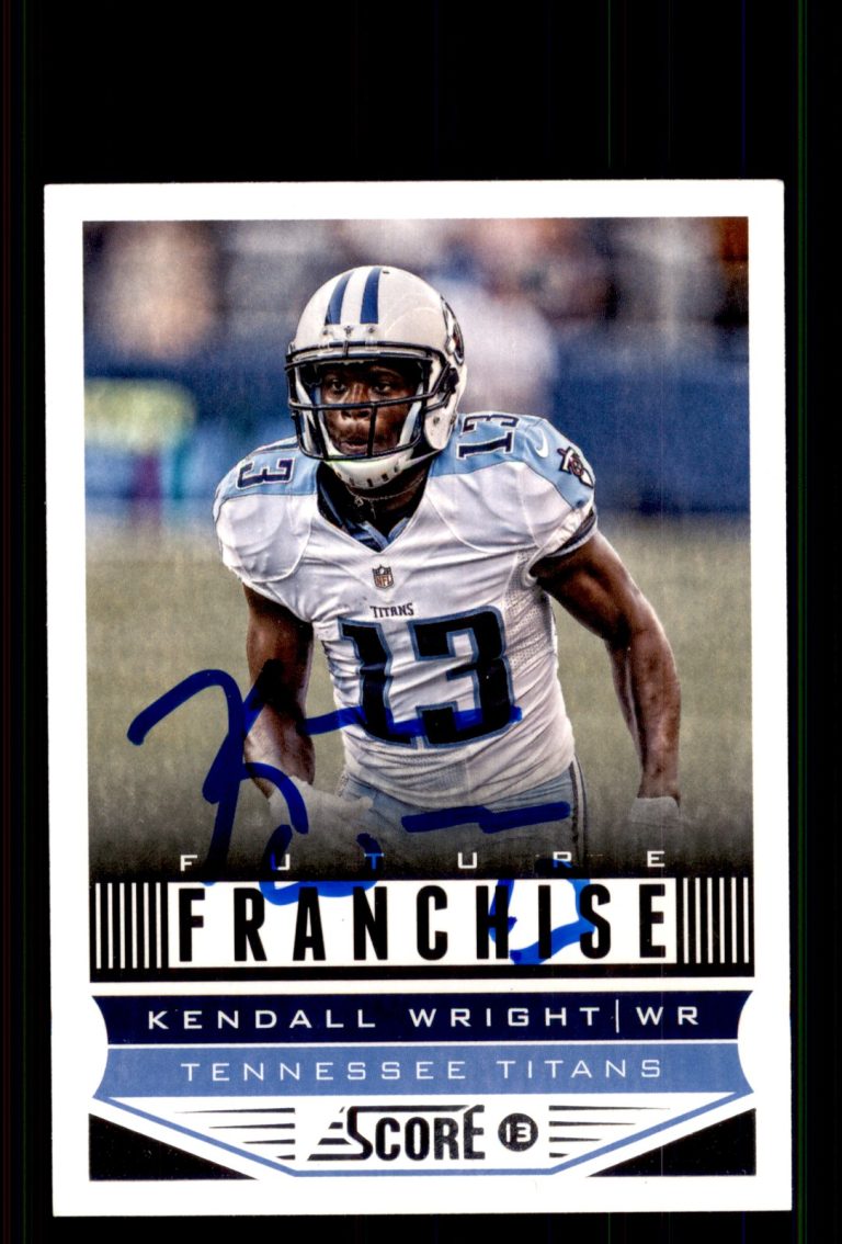 Signed Football Card Auto Kendall Wright 2013 Score #329 Tennessee Titans