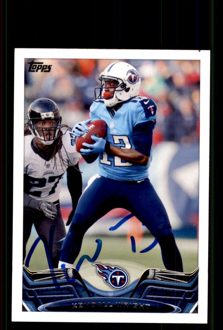 Signed Football Card Auto Kendall Wright 2013 Topps #308 Tennessee Titans