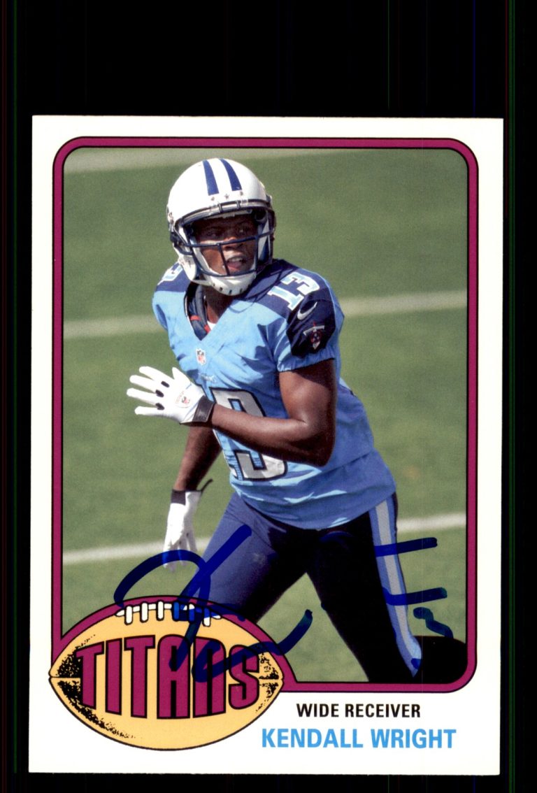 Signed Football Card Auto Kendall Wright 2013 Topps Archives #49 Titans
