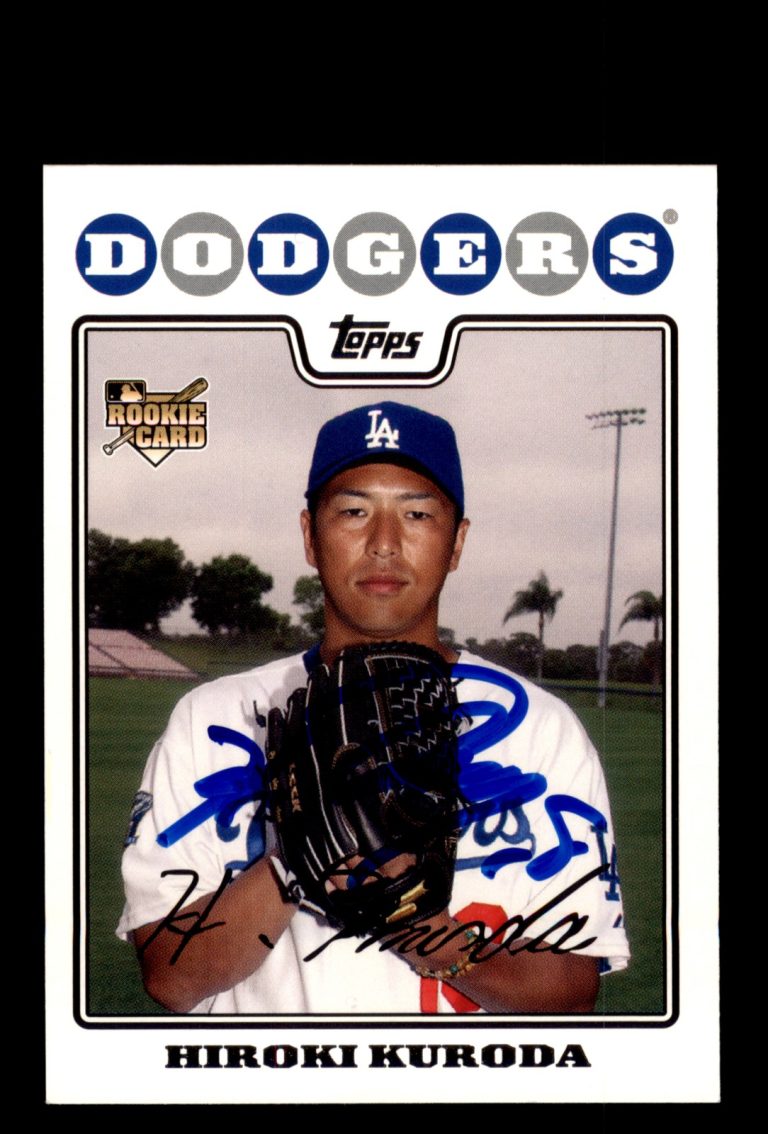 Signed Baseball Card Auto 2008 Topps #531 Hiroki Kuroda Los Angeles Dodgers