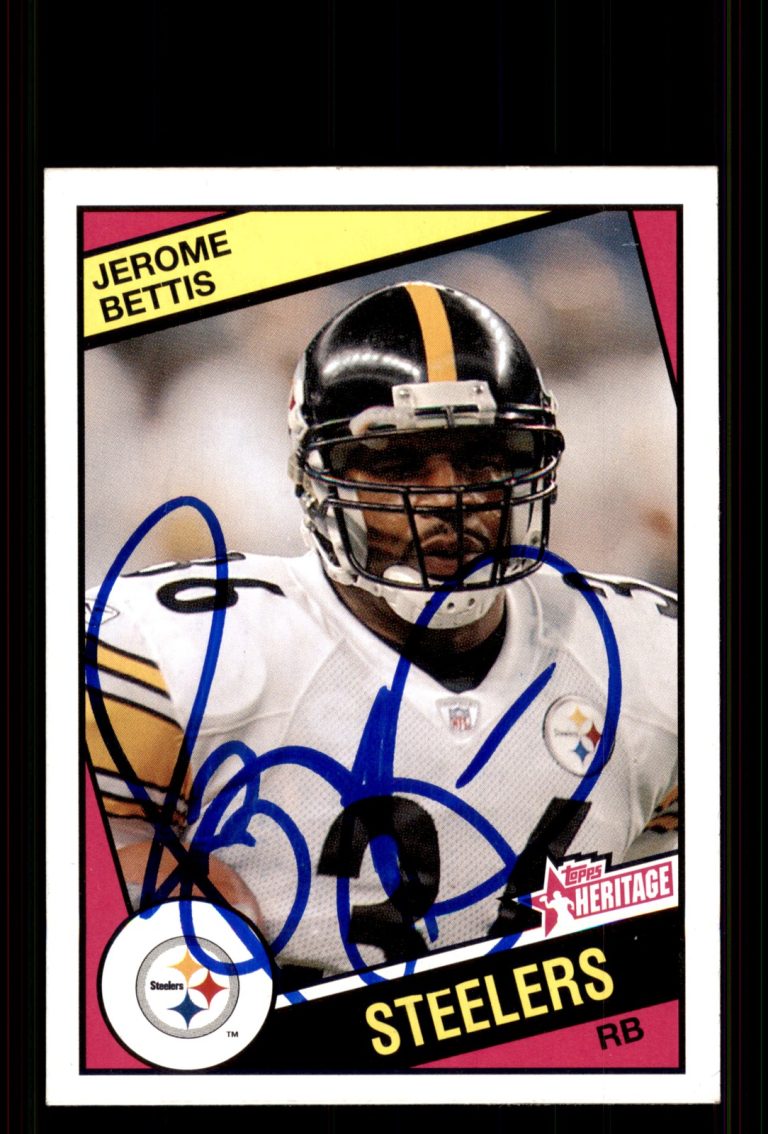 Signed Football Card Auto Jerome Bettis 2005 Topps Heritage #33 Steelers