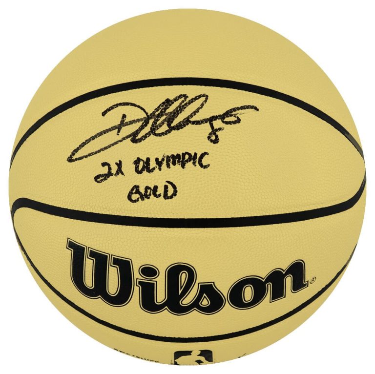 Deron Williams Signed Wilson Gold Full Size Basketball w/2x Gold -(SCHWARTZ COA)
