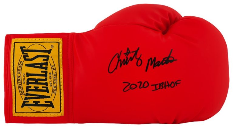 Christy Martin Signed Everlast Red Boxing Glove w/2020 IB HOF - (SCHWARTZ COA)