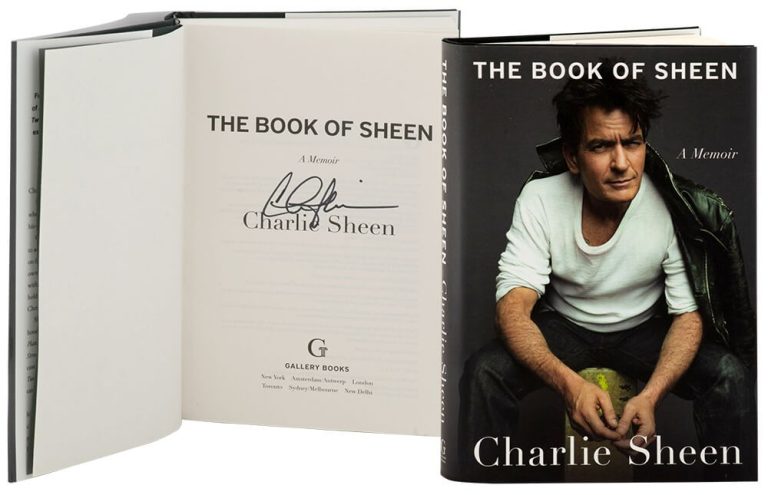 Charlie Sheen Signed The Book Of Sheen: A Memoir Hardcover Book - (SCHWARTZ COA)