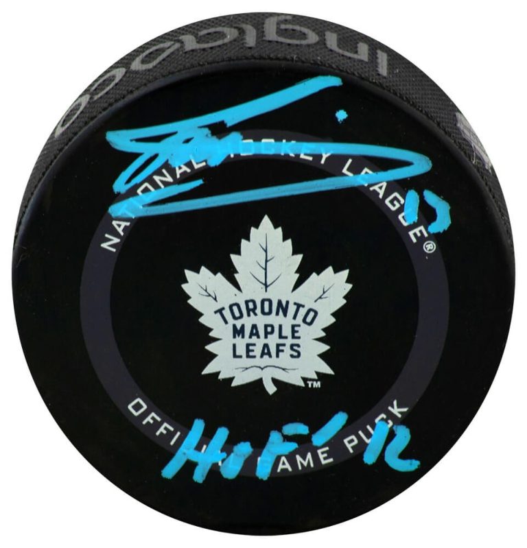 Mats Sundin Signed Maple Leafs Logo Official Game Hockey Puck w/HOF'12 -(SS COA)