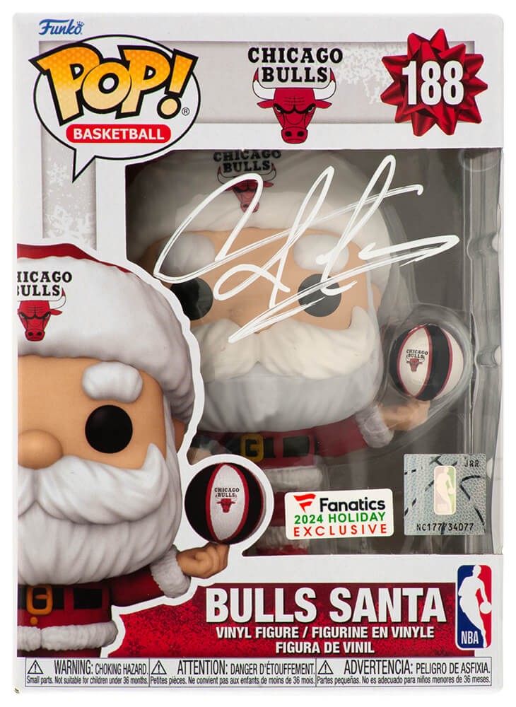 Dennis Rodman Signed Chicago Bulls 'SANTA' Funko Pop Doll #188 - (SCHWARTZ COA)