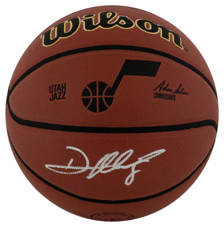 Deron Williams Signed Utah Jazz Logo Wilson NBA Basketball - (SCHWARTZ COA)