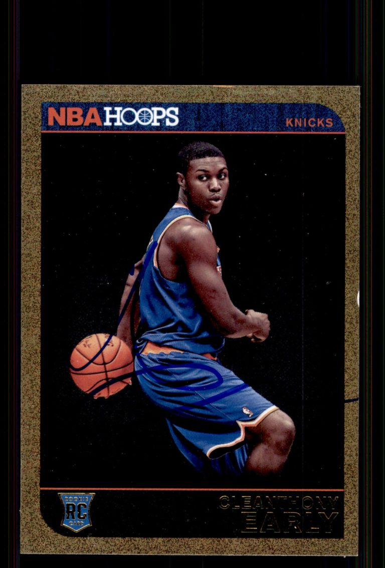 Signed Basketball Card Auto Cleanthony Early 2014-15 Hoops #288 NY Knicks Gold