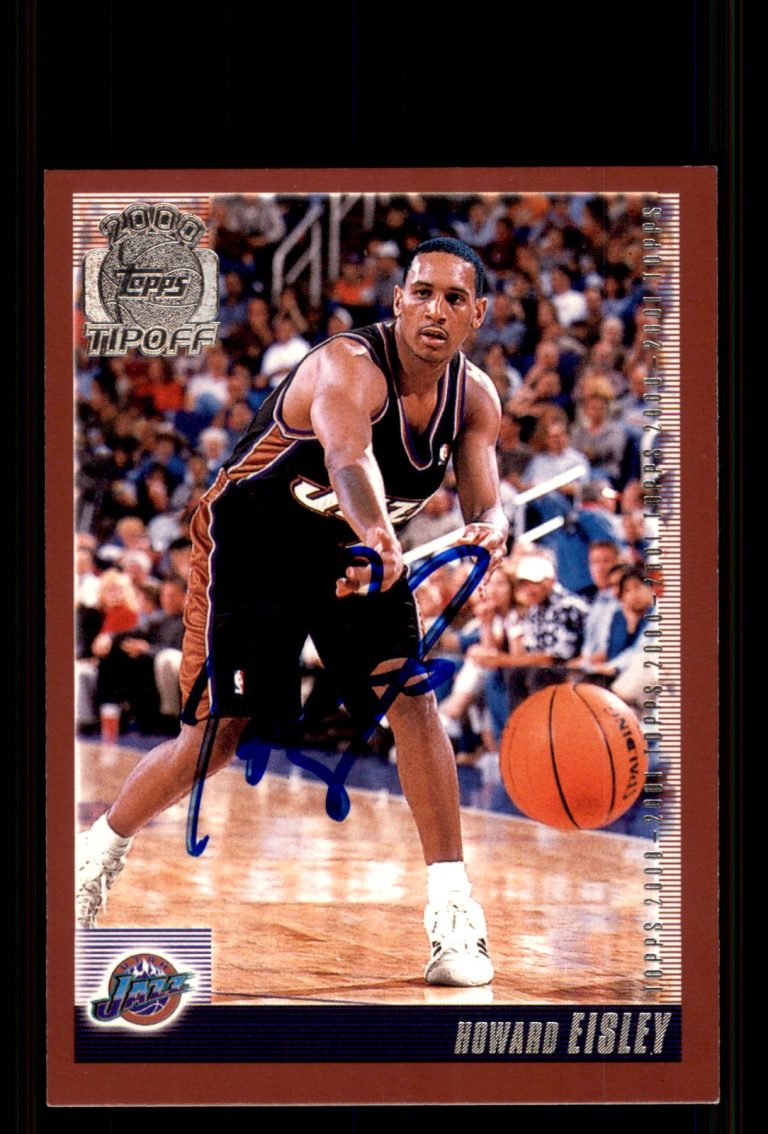 Signed Basketball Card Auto Howard Eisley 2000-01 Topps Tipoff #43 Utah Jazz