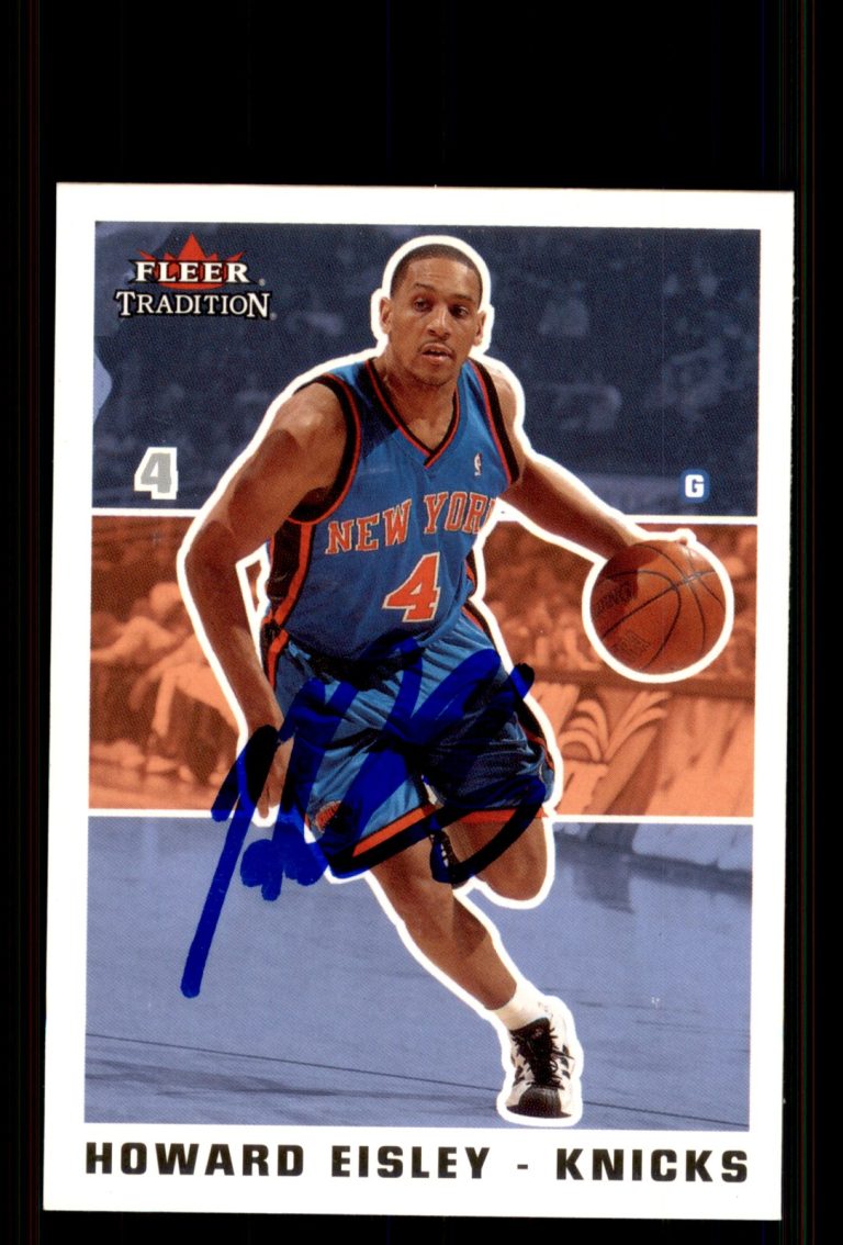 Signed Basketball Card Auto Howard Eisley 2003-04 Fleer Tradition #175 Knicks