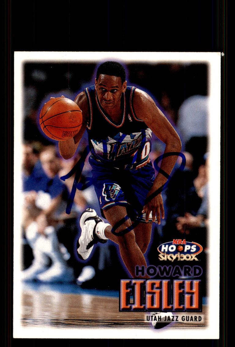 Signed Basketball Card Auto Howard Eisley 1999-00 Hoops #68 Utah Jazz
