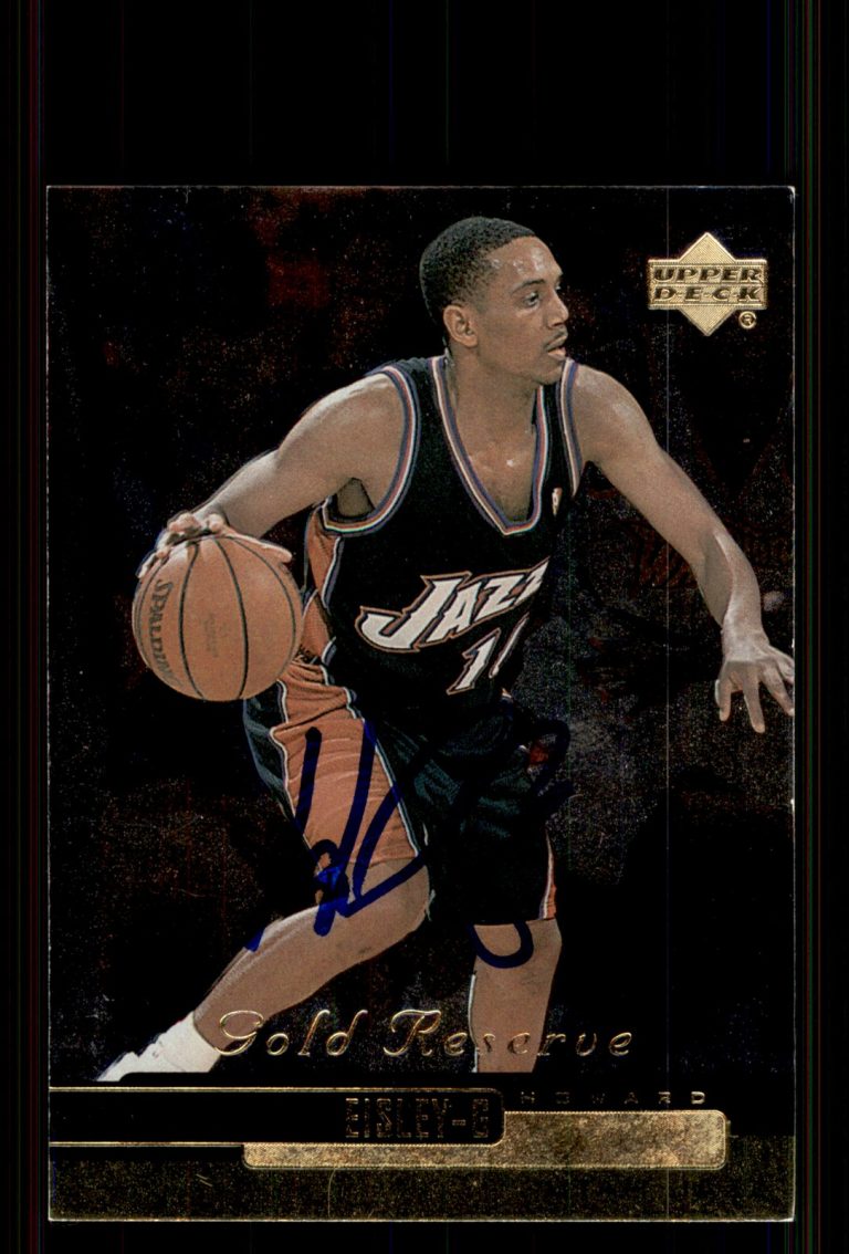 Signed Basketball Card Auto Howard Eisley 1999-00 Upper Deck Gold Reserve #216