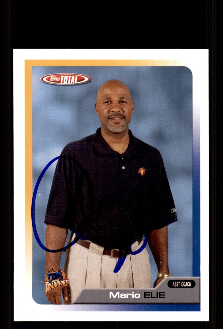 Signed Basketball Card Auto Mario Elie 2005-06 Topps Total #378 Warriors