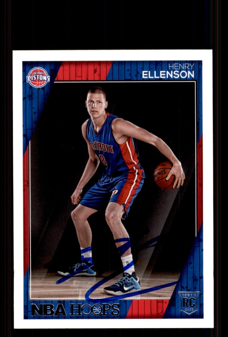 Signed Basketball Card Auto Henry Ellenson 2016-17 Hoops #275 Detroit Pistons