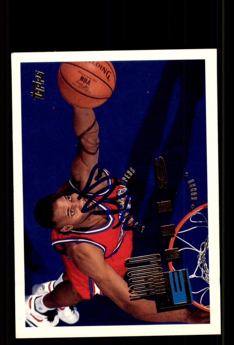Signed Basketball Card Auto Harold Ellis 1995-96 Topps #54 Los Angeles Clippers