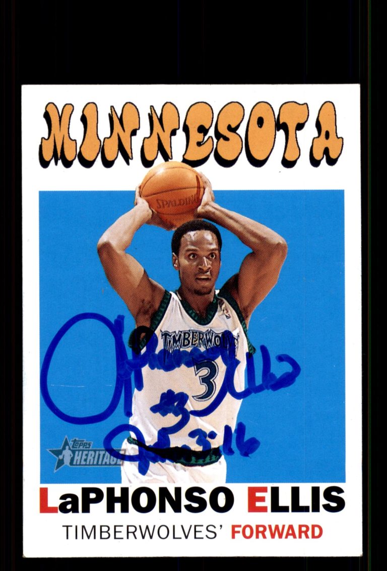Signed Basketball Card Auto LaPhonso Ellis 2000-01 Topps Heritage #163