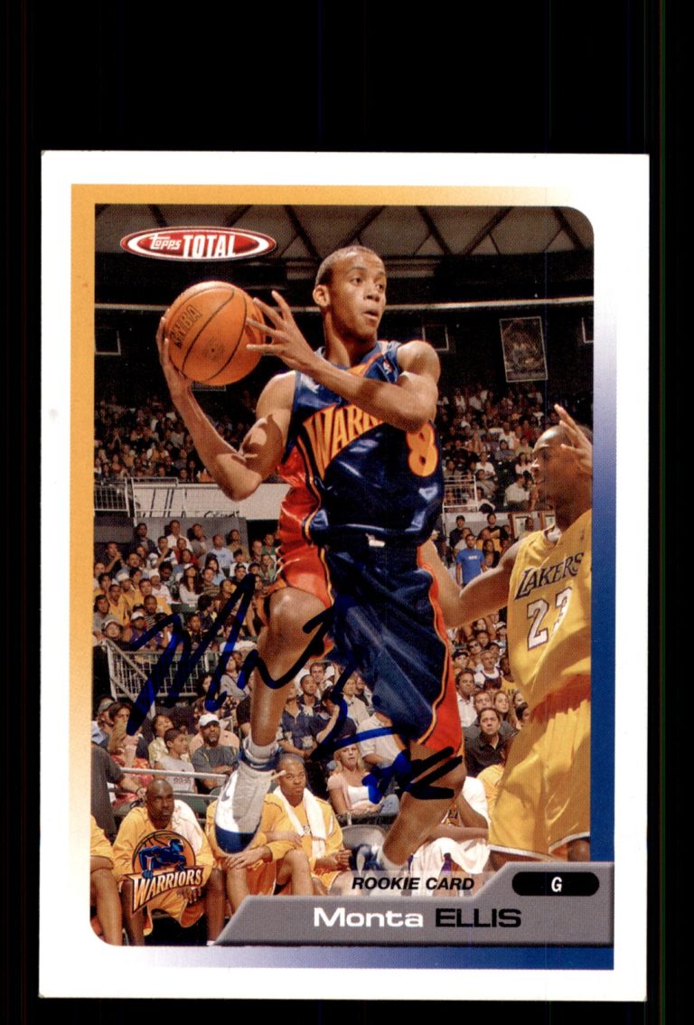 Signed Basketball Card Auto Monta Ellis 2005-06 Topps Total #238 Warriors