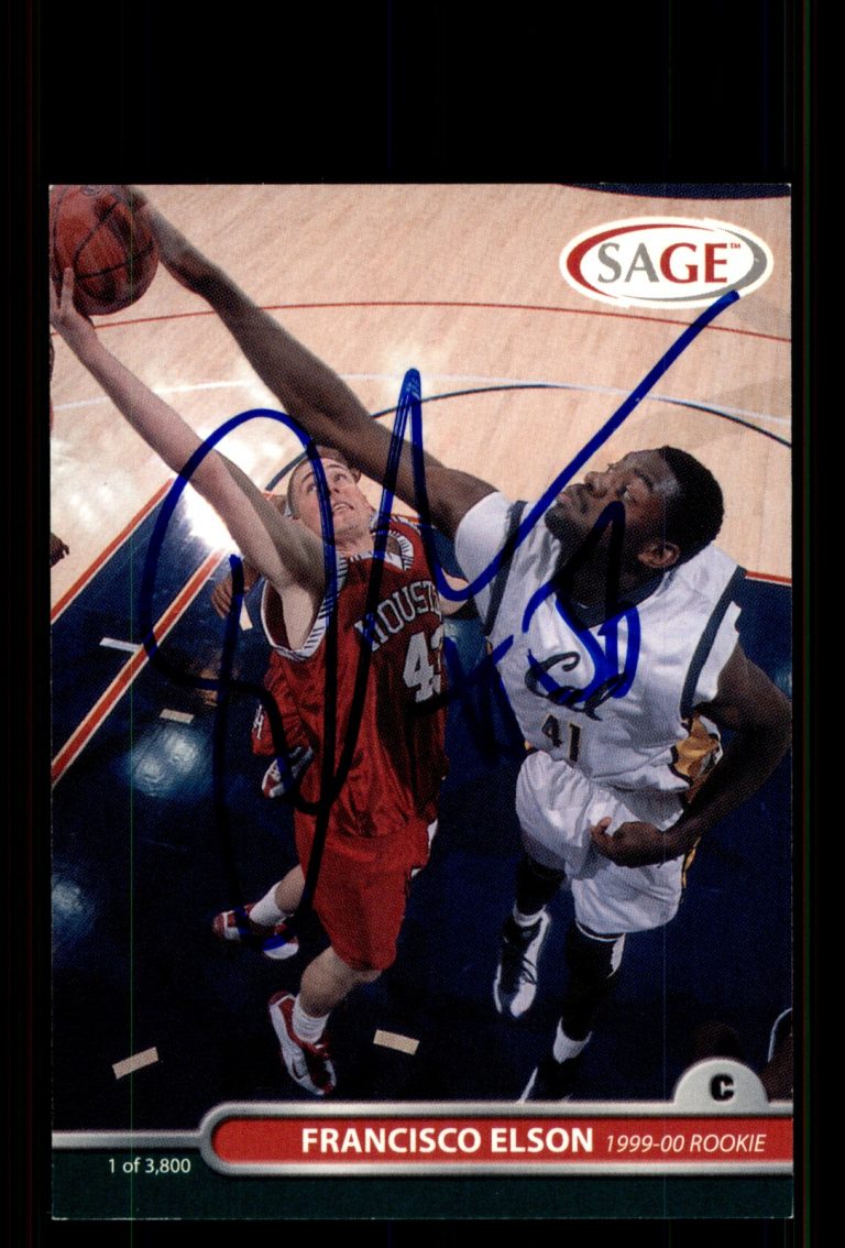 Signed Basketball Card Auto Francisco Elson 1999 SAGE #17 Cal