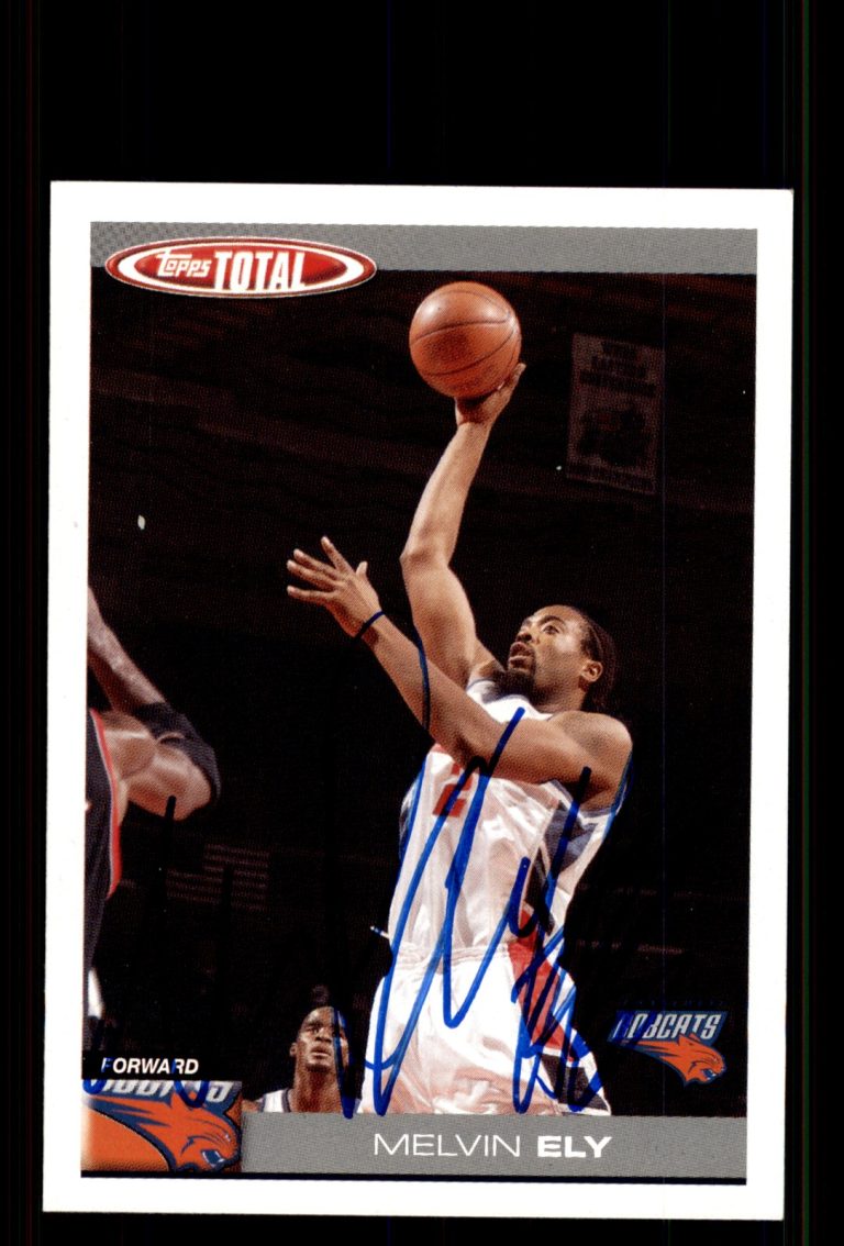 Signed Basketball Card Auto Melvin Ely 2004-05 Topps Total #54 Charlotte Bobcats