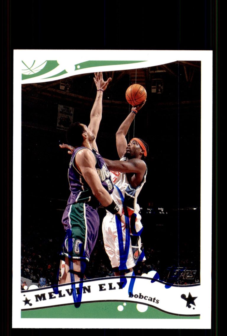 Signed Basketball Card Auto Melvin Ely 2005-06 Topps #78 Charlotte Bobcats