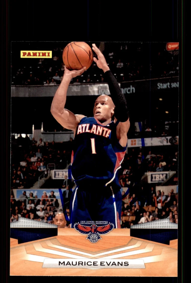 Signed Basketball Card Auto Maurice Evans 2009-10 Panini #108 Atlanta Hawks