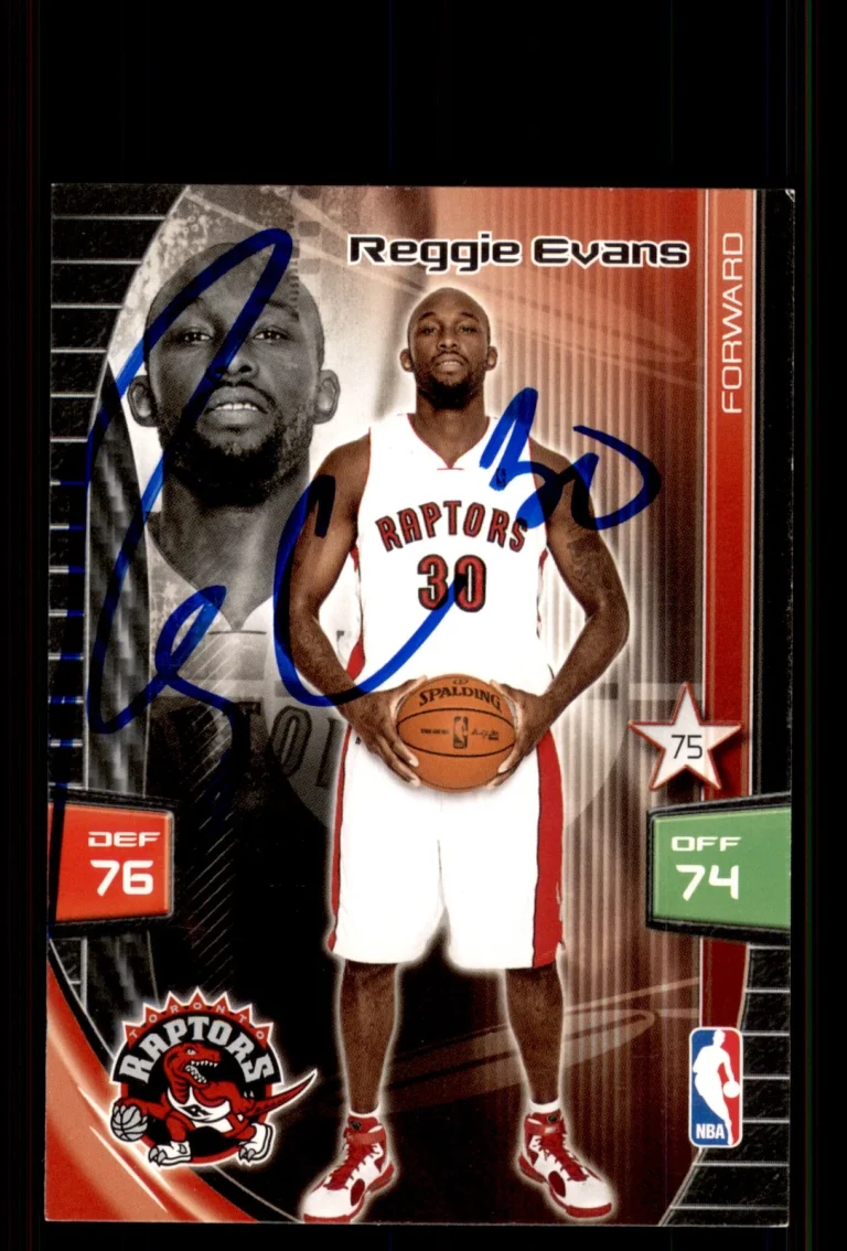 Signed Basketball Card Auto Reggie Evans 2009-10 Panini Adrenalyn XL