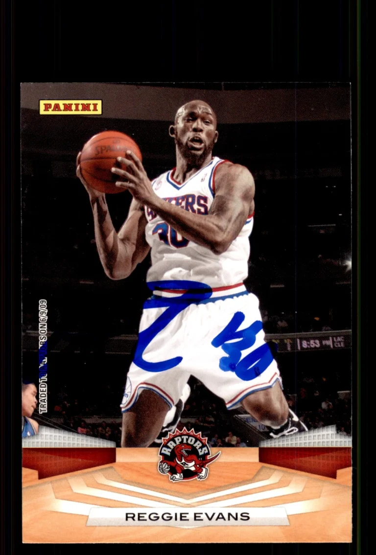 Signed Basketball Card Auto Reggie Evans 2009-10 Panini #48 Toronto Raptors