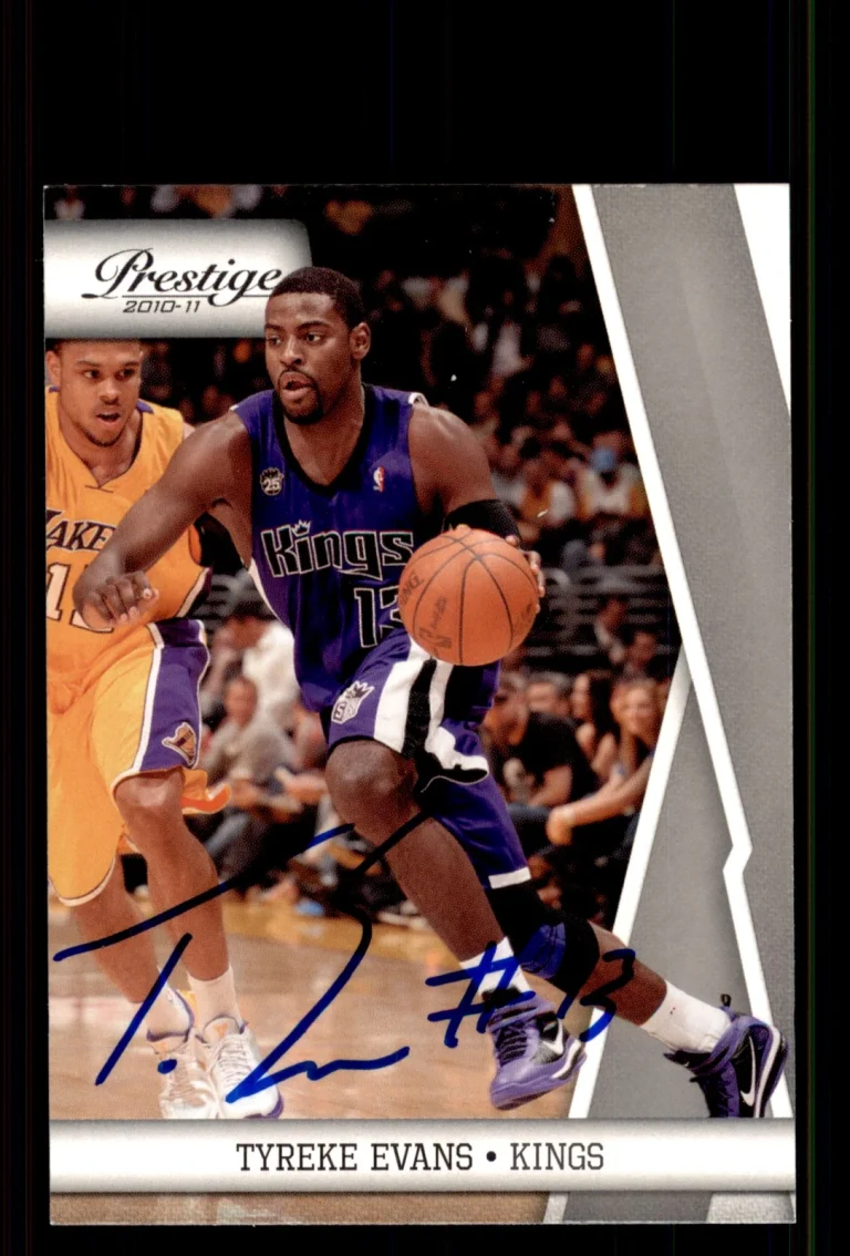 Signed Basketball Card Auto Tyreke Evans 2010-11 Panini Prestige #104 Kings