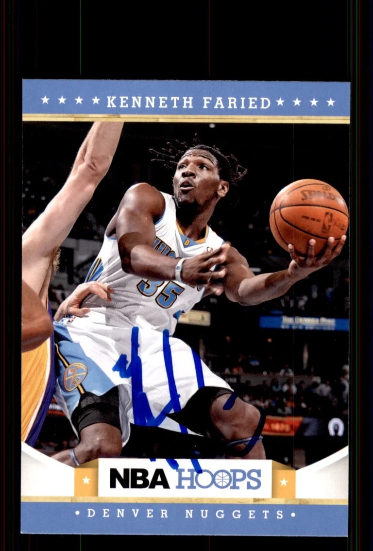 Signed Basketball Card Auto Kenneth Faried 2012-13 Hoops #242 Denver Nuggets