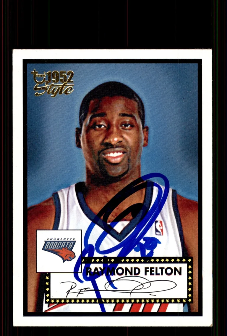 Signed Basketball Card Auto Raymond Felton 2005-06 Topps 1952 Style #132 Bobcats