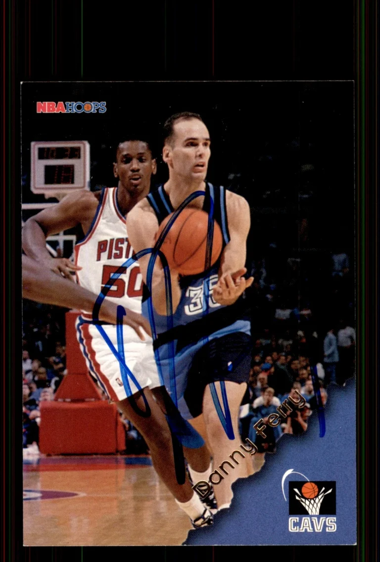 Signed Basketball Card Auto Danny Ferry 1996-97 Hoops #27 Cleveland Cavaliers