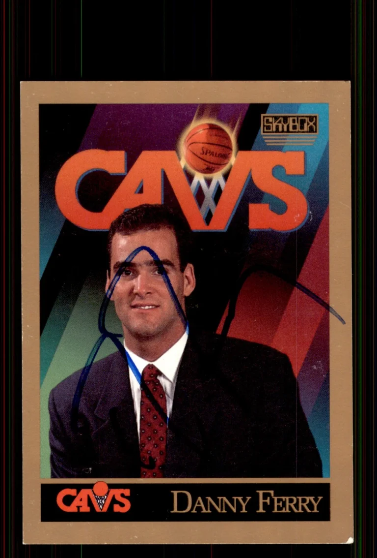 Signed Basketball Card Auto Danny Ferry 1990-91 SkyBox #300 Cleveland Cavaliers