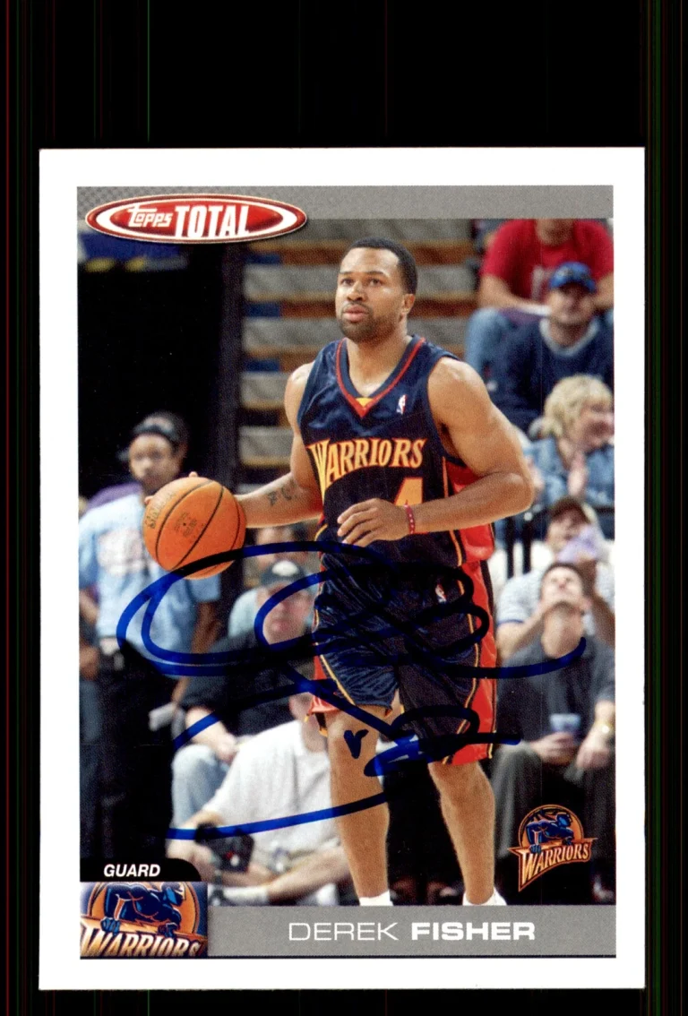 Signed Basketball Card Auto Derek Fisher 2004-05 Topps Total #139 Warriors
