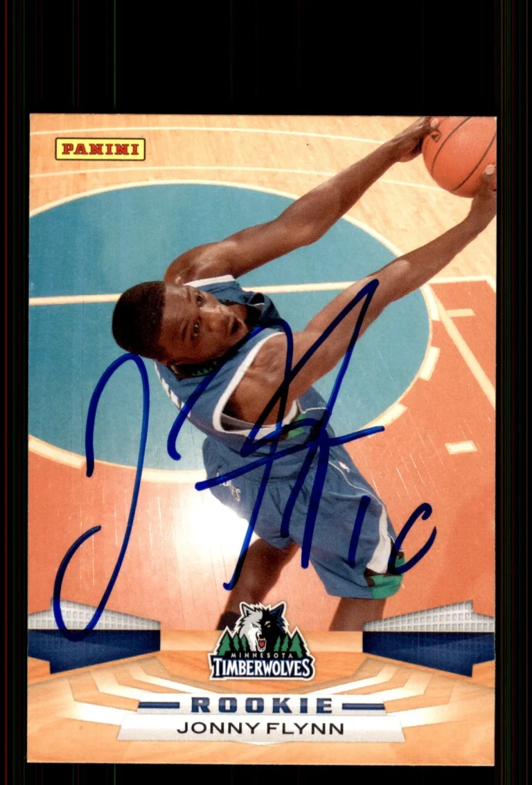 Signed Basketball Card Auto Jonny Flynn 2009-10 Panini #356 Timberwolves