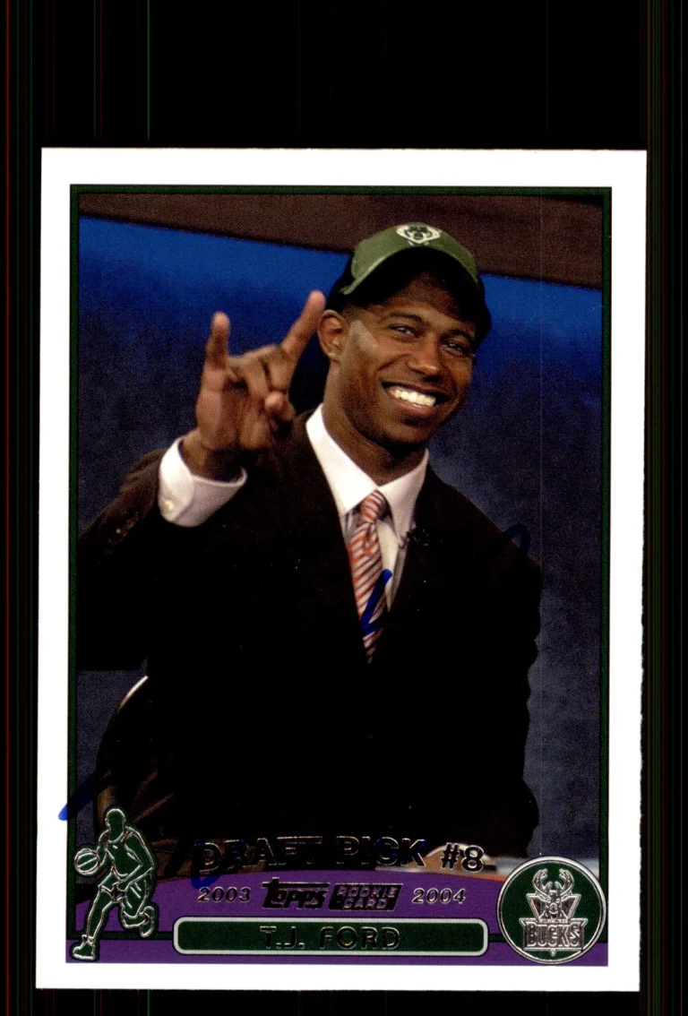 Signed Basketball Card Auto T.J. Ford 2003-04 Topps #228 Milwaukee Bucks