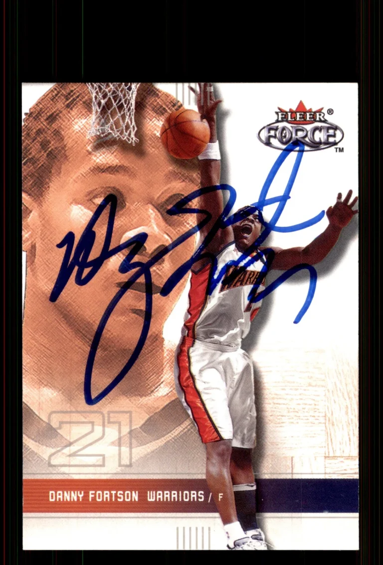 Signed Basketball Card Auto Danny Fortson 2001-02 Fleer Force #135 Warriors