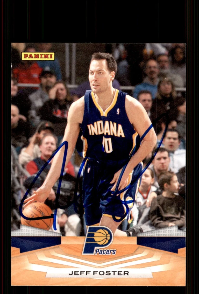 Signed Basketball Card Auto Jeff Foster 2009-10 Panini #84 Indiana Pacers
